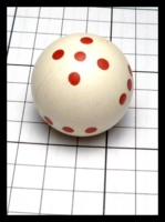 Dice : Dice - 6D - Round Dice White with Red Pips - Ebay May 2016